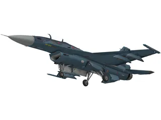 Mitsubishi F-2 3D Model