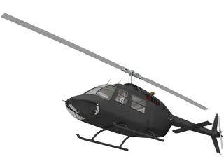 Bell 206B JetRanger III Citycopter 3D Model