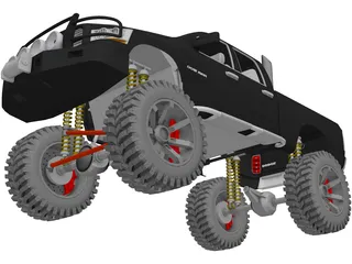 Dodge Ram Offroad (2007) [Lifted] 3D Model