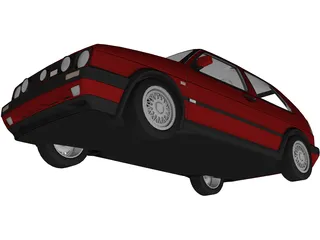 Volkswagen Golf (1992) 3D Model