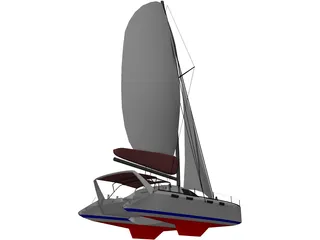Moorings 4600 Catamaran Sailboat 3D Model