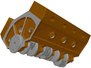 V8 Engine 3D Model
