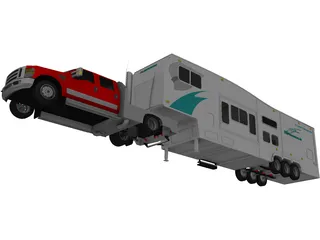 Ford F-350 Super Dually 3D Model