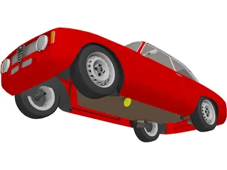 Alfa Romeo Giulia GTA 3D Model