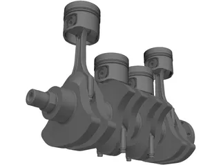 Diesel Engine 3D Model