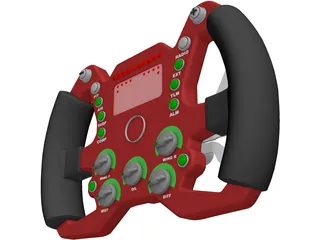 Racing Steering Wheel 3D Model