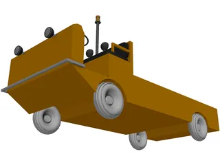 Cushman Utility Cart 3D Model