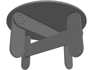 Low Garden Table 3D Model