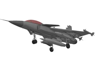 Saab Jas-39 Gripen 3D Model