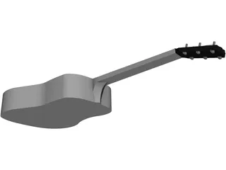 Guitar Acoustic Laptop 3D Model