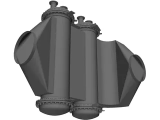 Condensing Gas Heat Exchanger 3D Model