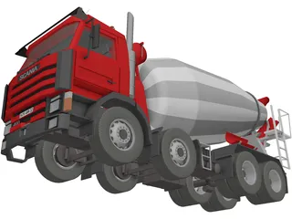 Scania 400 Cement Mixer 3D Model