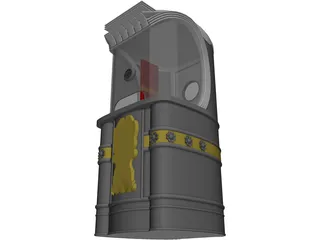 Art Deco Movie Theater Ticket Booth 3D Model