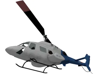 Bell 222 3D Model