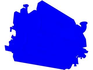 Marine Engine 3D Model