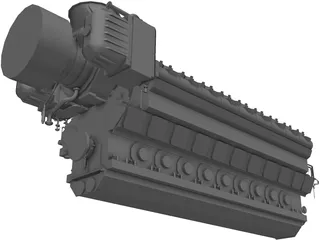 Diesel 18V48/60 Engine 3D Model