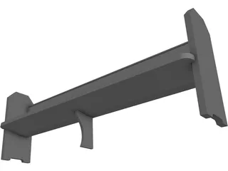 Church Pew Simple 3D Model