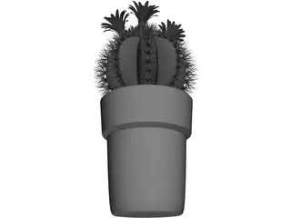 Cactus Pottet Round 3D Model