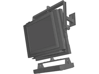 LG TV with Support 3D Model