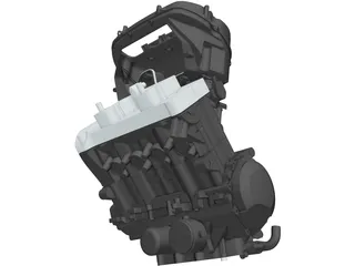 Honda CBR600RR Engine 3D Model