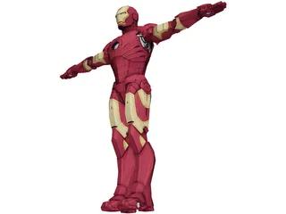Iron Man Low Poly 3D Model