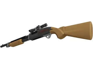 Terminator Knight MR-X1 Shotgun 3D Model