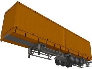 Box Trailer 3D Model