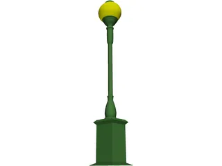 Victorian Street Lamp 3D Model