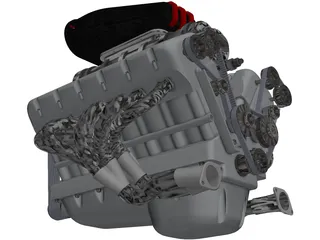 V12 Engine 3D Model