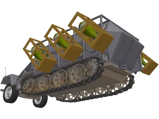 Sd.Kfz. 251/1 Ausf. C Wurfrahmen 3D Model