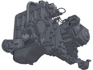 Vaz 21083 Engine 3D Model