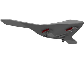 X-47B Unmanned Drone 3D Model