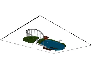 Roller Coaster 3D Model
