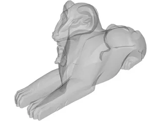 Egyptian Statue 3D Model