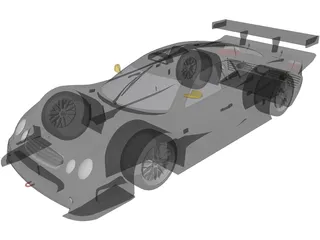 Mercedes-Benz CLK GTR (1998) 3D Model