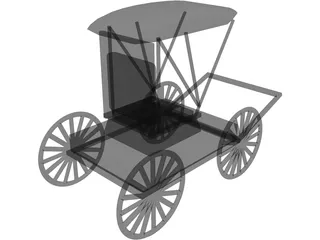 Buggy Horse Drawn 3D Model