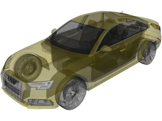 Audi A4 2.0T Quattro S-Line Sedan (2016) 3D Model