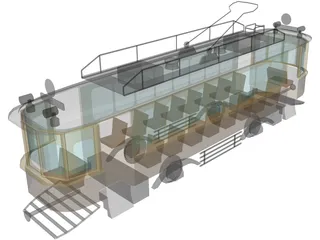 Trolley Russian WW1 Type-H 3D Model