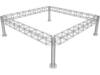 Metal Lighting Rig 3D Model
