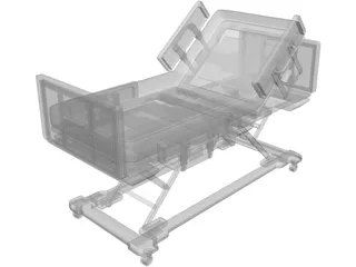 Hospital Bed 3D Model