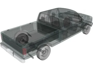 Ford F-150 Crew Cab (1996) 3D Model