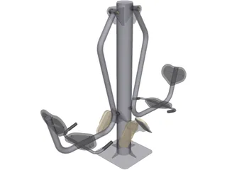 TR-4A Fitness Equipment 3D Model