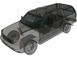 GMC Yukon XL (2000) 3D Model