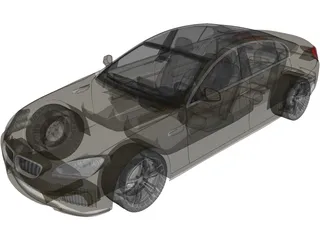 BMW M6 Gran Coupe (2014) 3D Model
