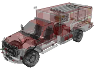 Ford F-350 Offroad Pumper (2015) 3D Model