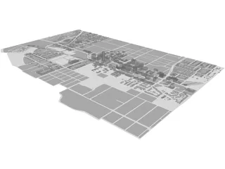 Lexington City, KY, USA 3D Model