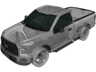 Ford F-150 Regular Cab XL (2014) 3D Model