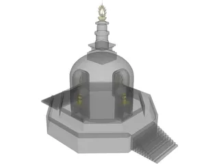 Buddhist Stupa 3D Model