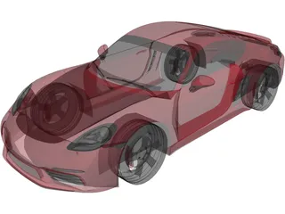 Porsche 718 Cayman S (2018) 3D Model