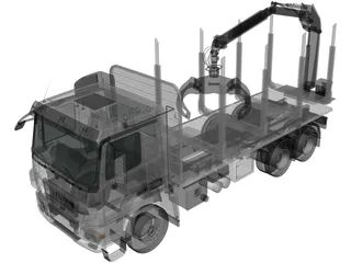 Sisu Polar Logging Truck (2010) 3D Model
